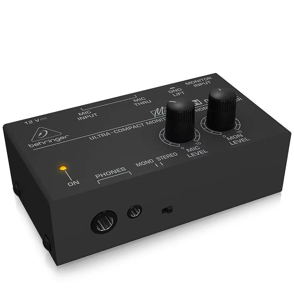 New MA400 Headphone Preamplifier Microphone Preamplifier Audio 6.35mm & 3.5mm Headphone Outputs Mixer with 12V Power Supply