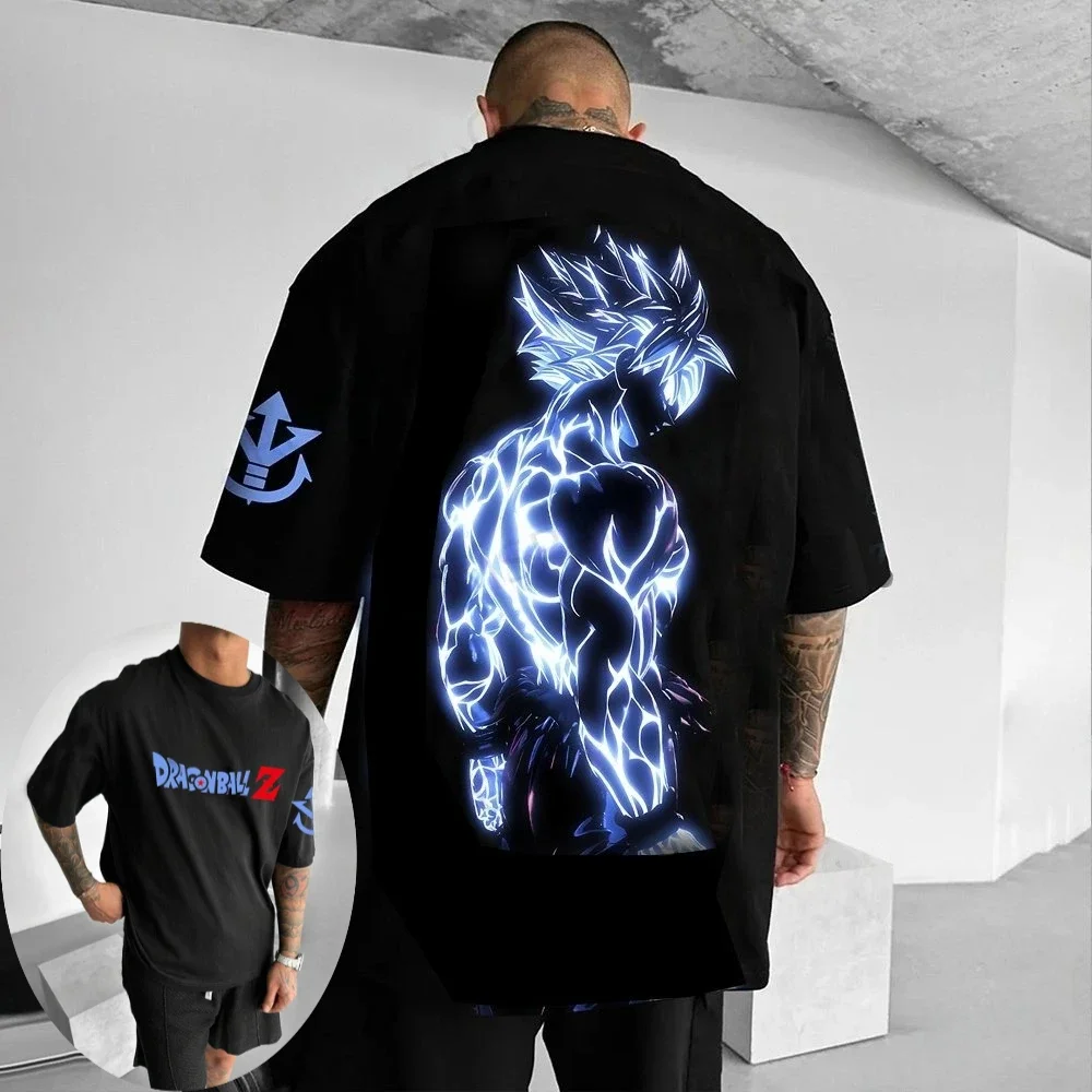 

Dragon Ball Summer Men's T-Shirt Anime Son Goku Autumn Punk Harajuku Boy Kids Parent-Child Trend Short Sleeve Winter