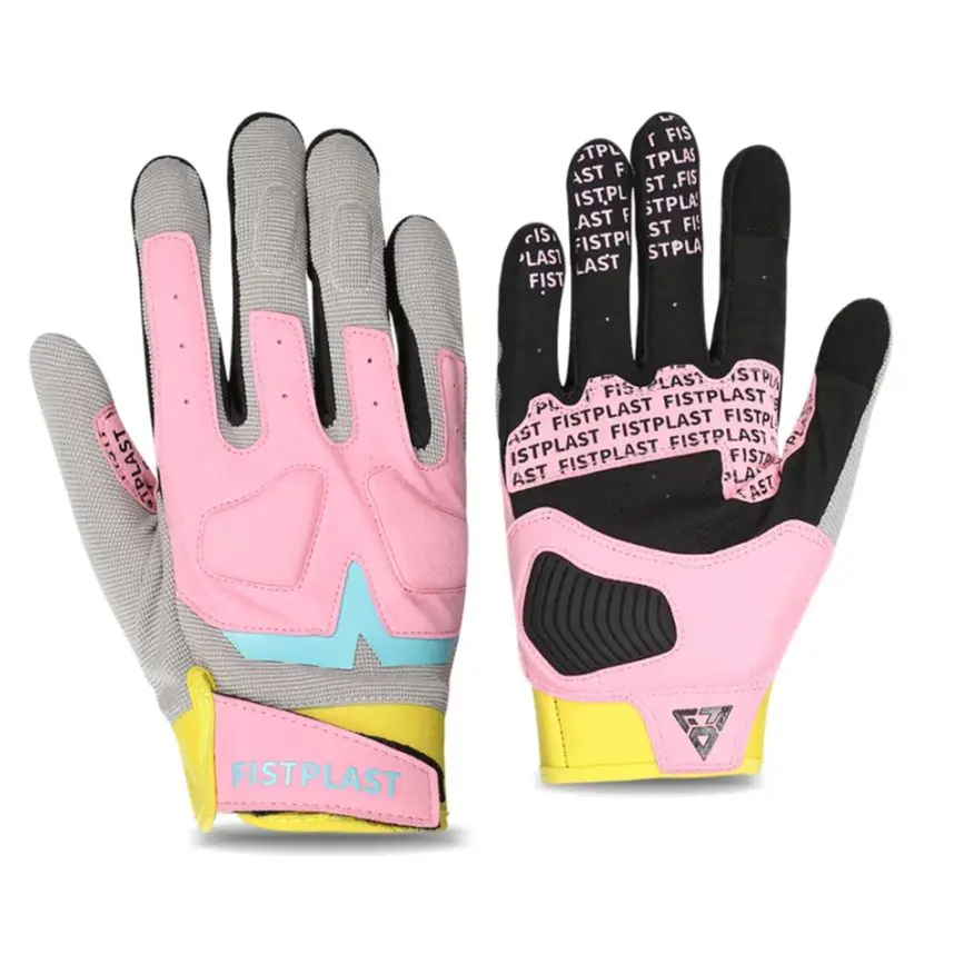 AliExpress FISTPLAST In-stock touchscreen macaron color-blocked anti-collision four-color motorcycle long-finger gloves for men and women, suitable f