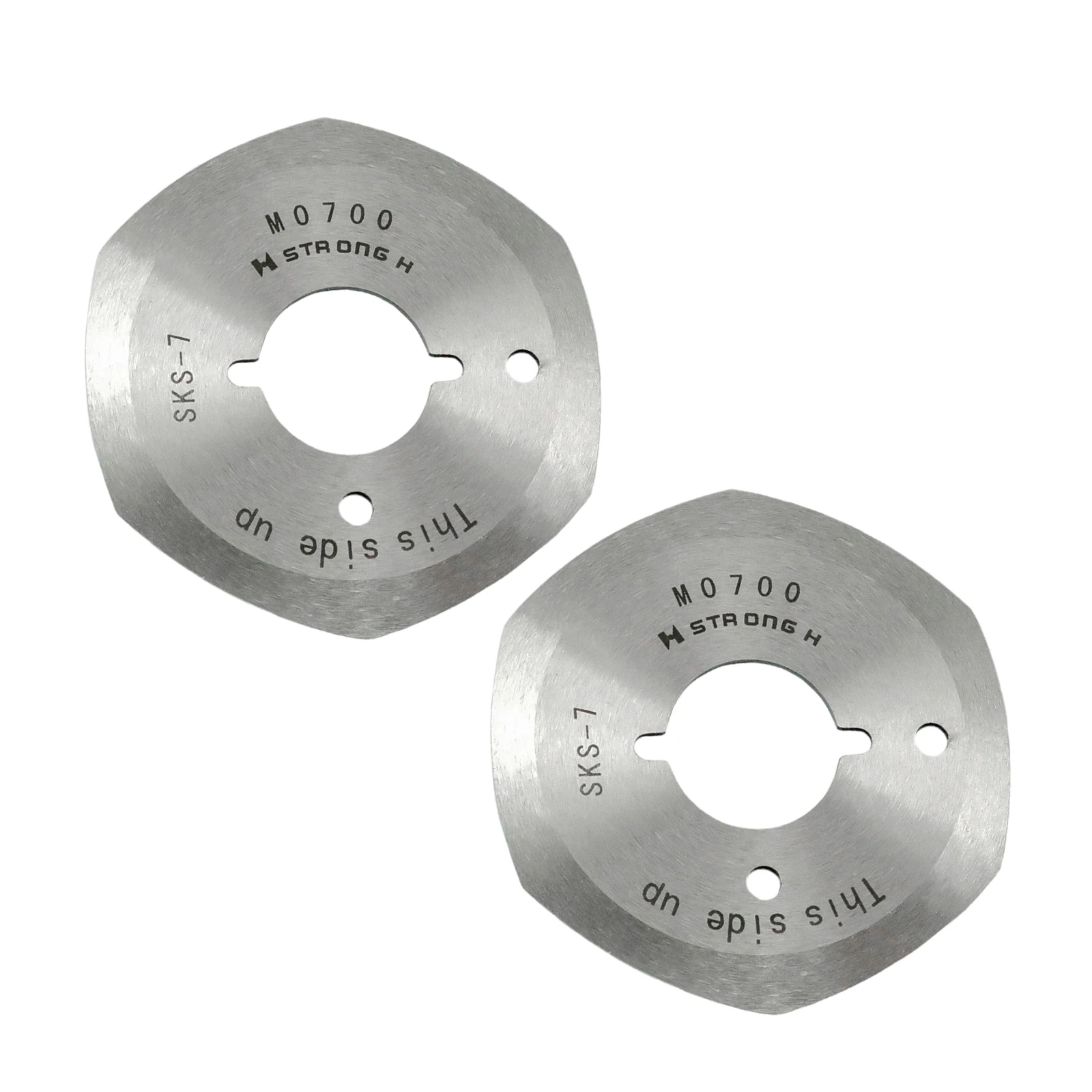 

M0700 (6) 6-Side Round Metal Blade 50mm (2 inch) For Rotary Fabric Cutting Machine Made By Super Alloy Steel (2PCS)