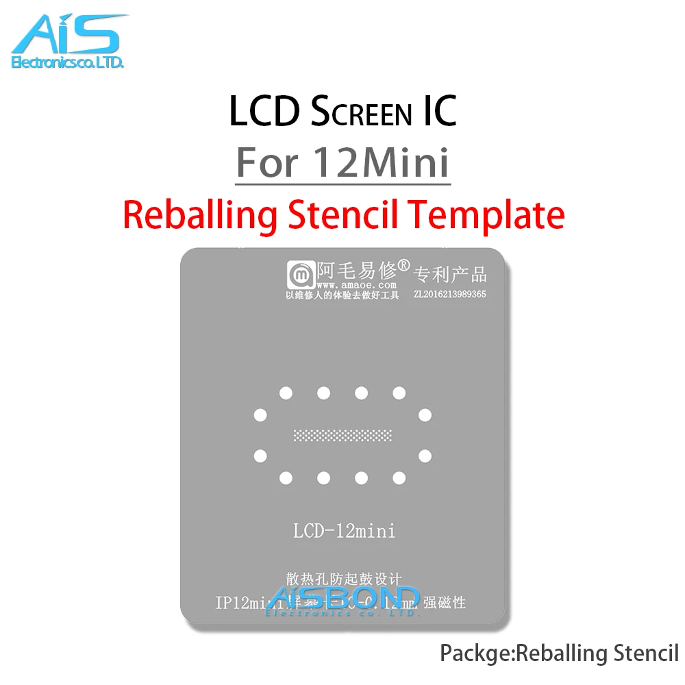 BGA-plantilla Reballing para iPhone 12, 13, 14, 15 Pro Max Plus, pantalla LCD, Chip IC, matriz de puntos, herramientas de reparación de cámara de identificación facial