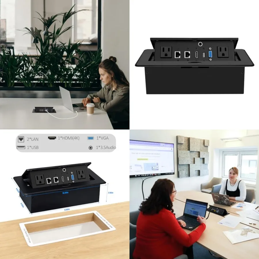 

Table Pop up Power Date Center Connection Box with Outlet Network HDMI for Conference Desk