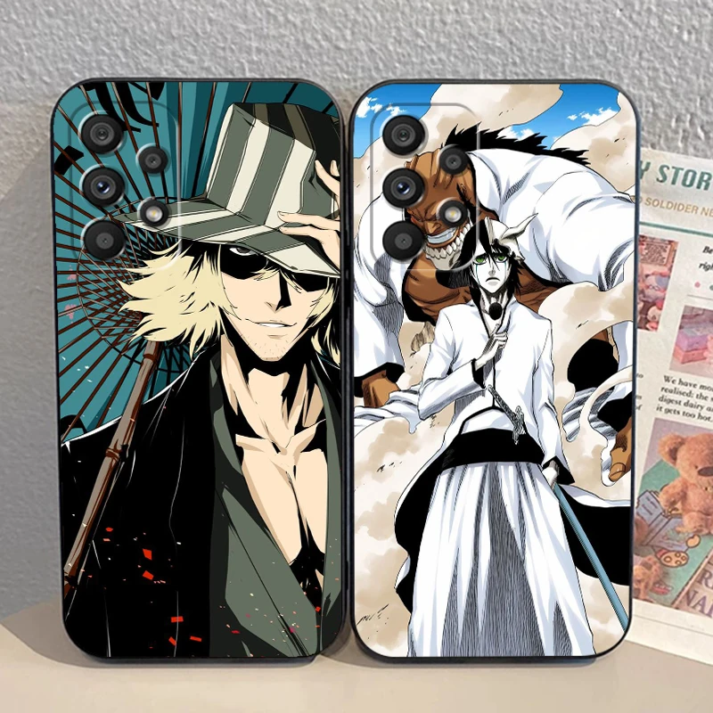 Anime B-Bleach Passion Cool For Samsung A53 A52 A33 A32 A51 A71 A21S A13 A73 A55 A22 A23 A35 A72 A54 A12 5G Black Cover