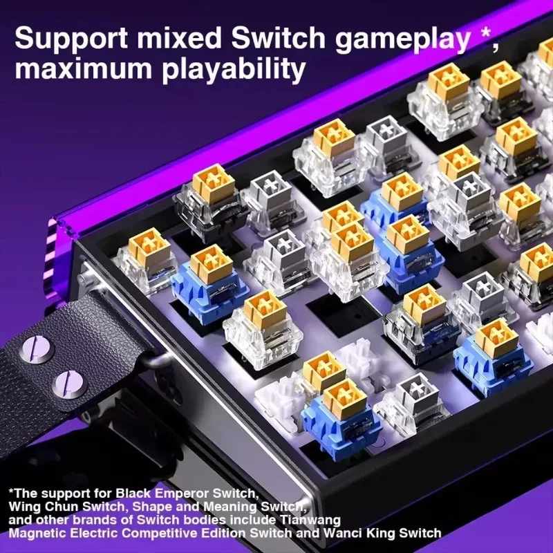 Novo teclado de interruptor magnético para jogos AULA HERO 68 HE E-sports 60% com fio RGB Hot Swap 8K taxa de retorno teclado mecânico personalizado
