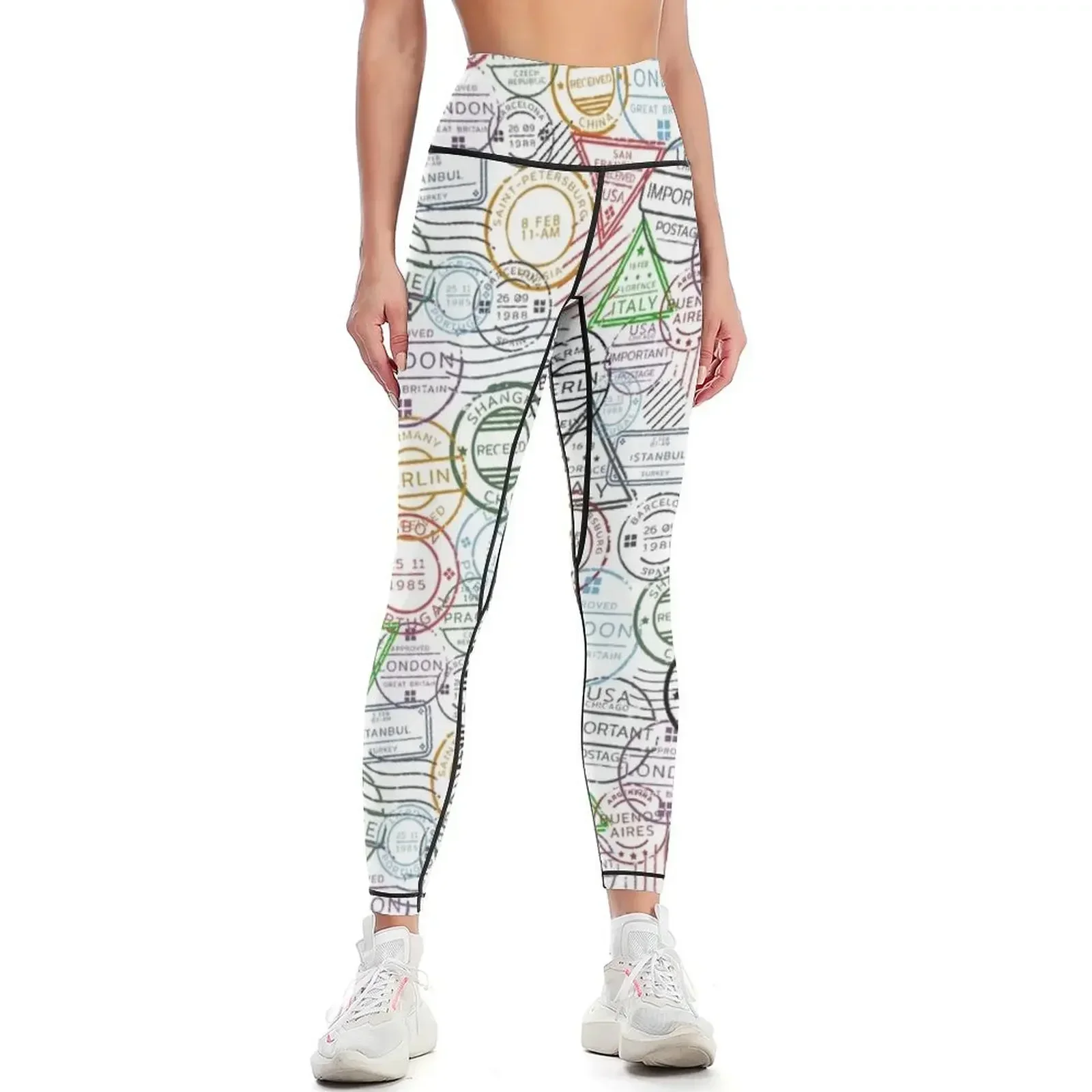 

Ive been everywhere man passport stamp collection Leggings Women's sports pants Fitness woman for fitness Womens Leggings