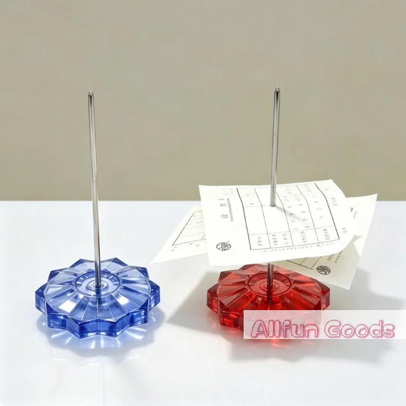 [TG835]Receipt Holder, Paper Memo Holder, Receipt Spike Stick Plastic Base, For Office Shop Storing Bills Invoices Memos