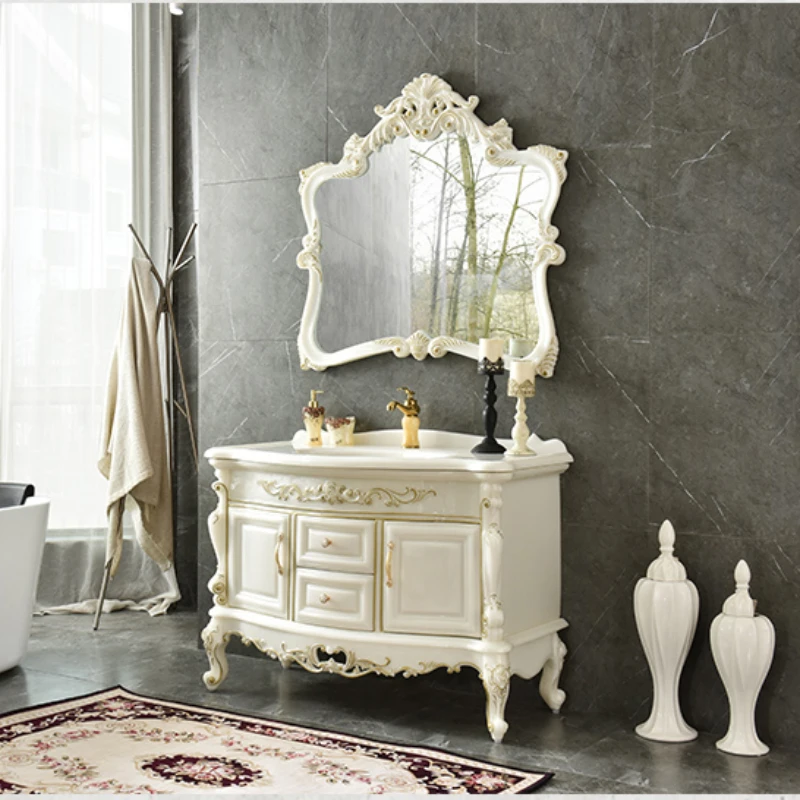 

Bathroom Cabinet Combination Toilet Slate Jade Bathroom Cabinet Light Luxury Integrated Washbasin Wash Table Floor Type