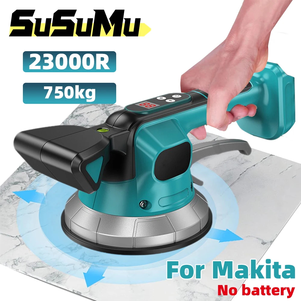 Tile Vibration Leveling Machine 10 Gear Tiles Vibrator Suction Cup Lock Design 750kg Adsorption Capacity for Makita 18V Battery