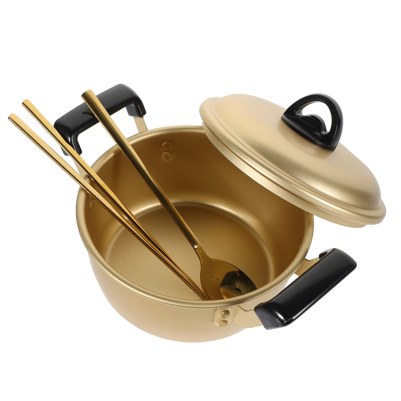 

Korean Ramen Pot Aluminum Noodle Cooking Pot Double Handles Soup Stew Kitchen Stockpot For Pasta Lobster Milk Sauce