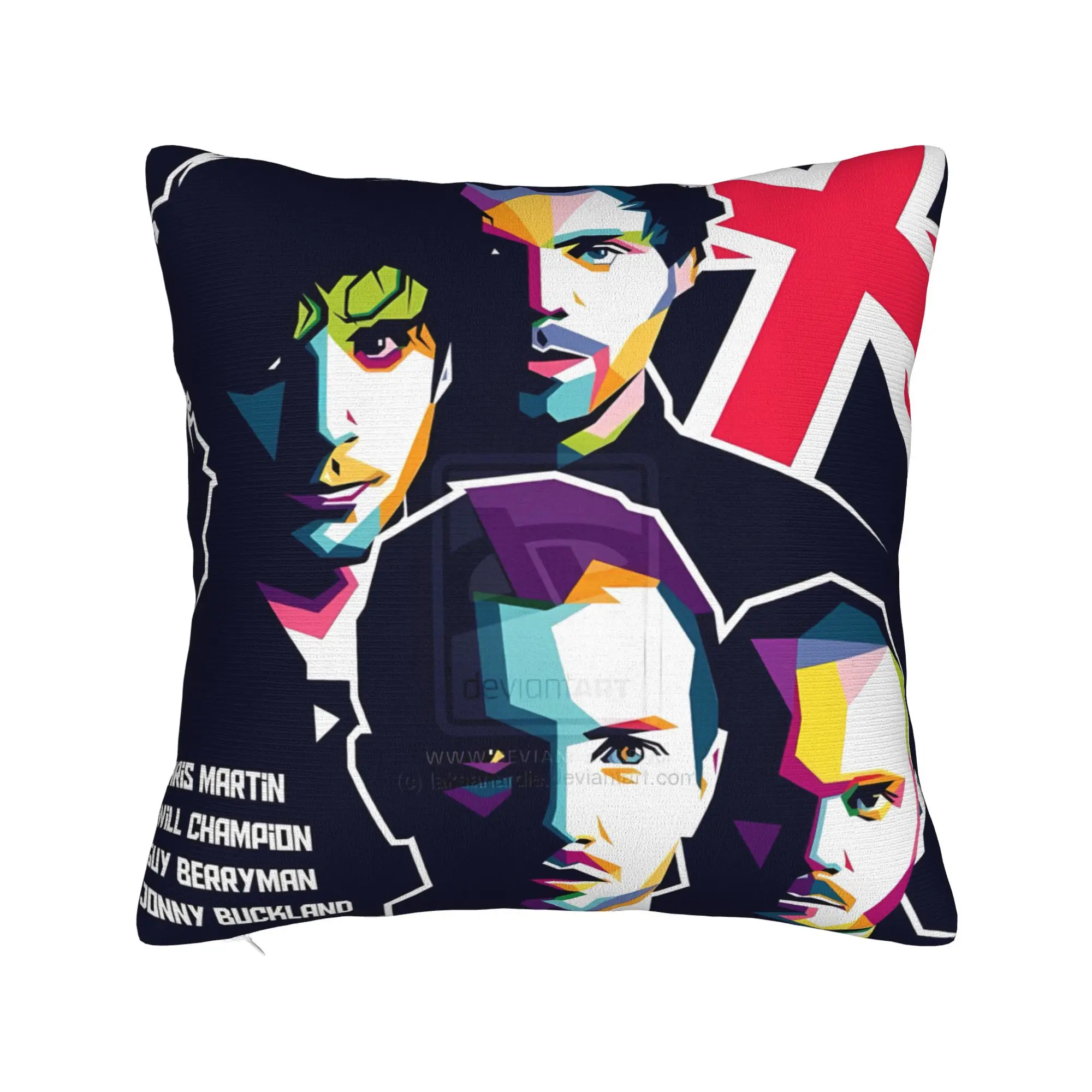 Pillow Case Band C-Coldplays Square  Pillow Cover For Couch Sofa Bedroom Kawaii Pillowcases