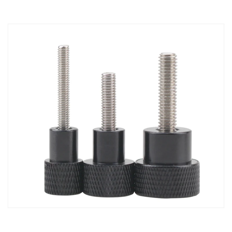 

M8-M10 Red Stainless Steel Hand Screw With Aluminum Alloy Handle High Head Knurled Hand Tighten Thumb Screws Thread 2PCS