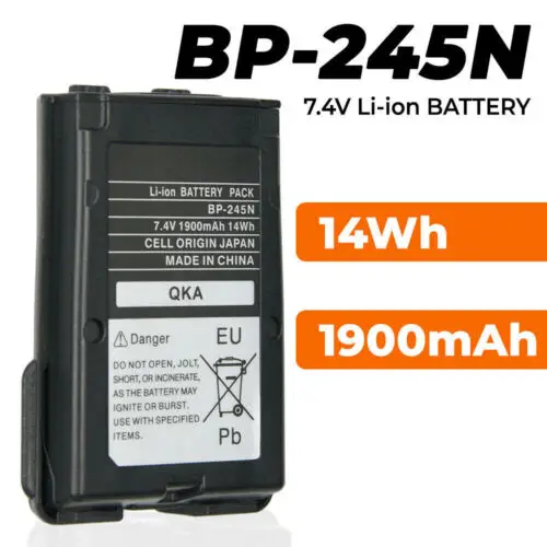 

NEW 7.4V 1900mAH Li-ion Battery Pack BP-245N for Radio Walkie Talkie ICOM IC-M71 IC-M72 IC-M73 Two Way Radio