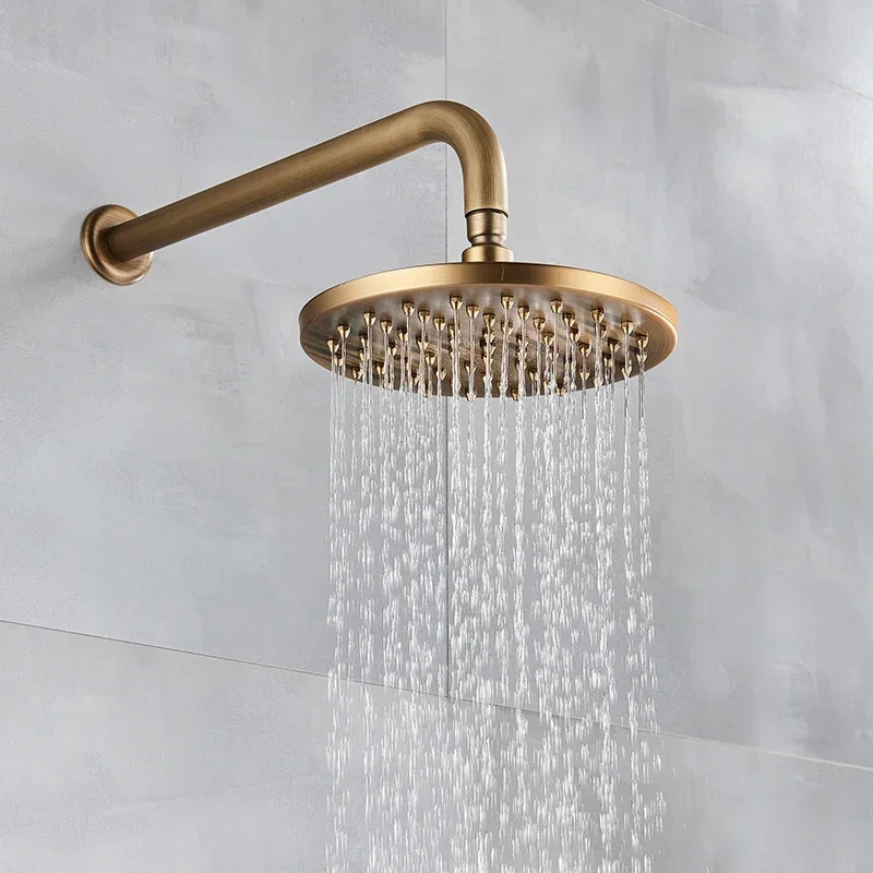 Antique Brass 8 inch Round Rainfall Shower Head ,G1/2