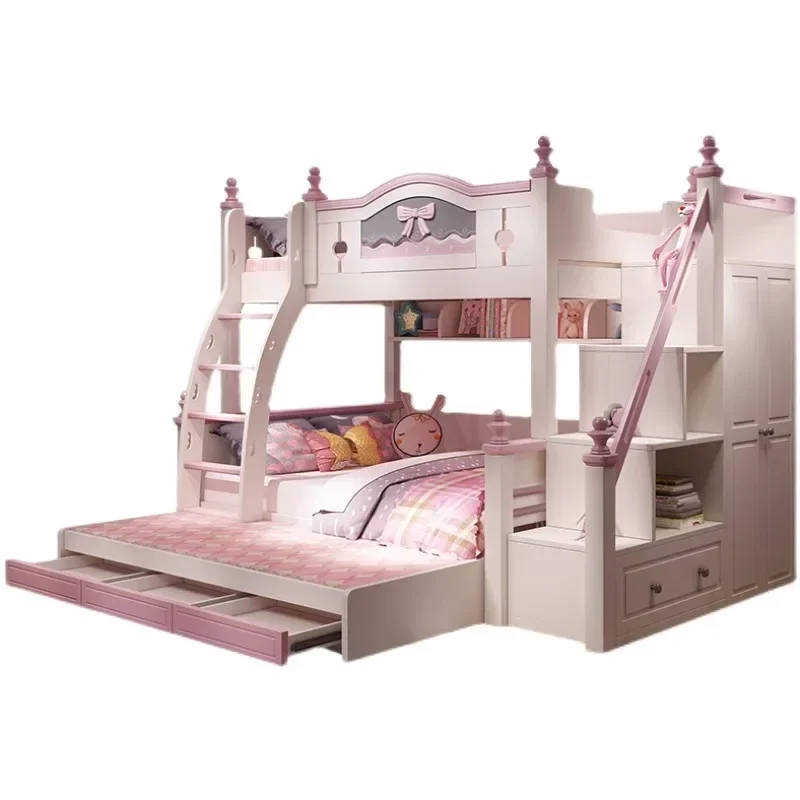 

# Hot Sales Cheap Customized Solid Wooden Bunk High Quality Bed Bedroom Furniture For Kids And Twins Kids Bunk Bed With Slide An