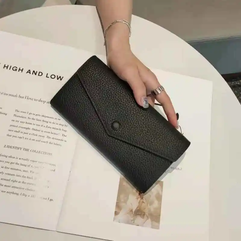 

Fashionable high-end zipper wallet, women's long wallet, handbag, coin wallet, multiple card slots, leather folding wallet