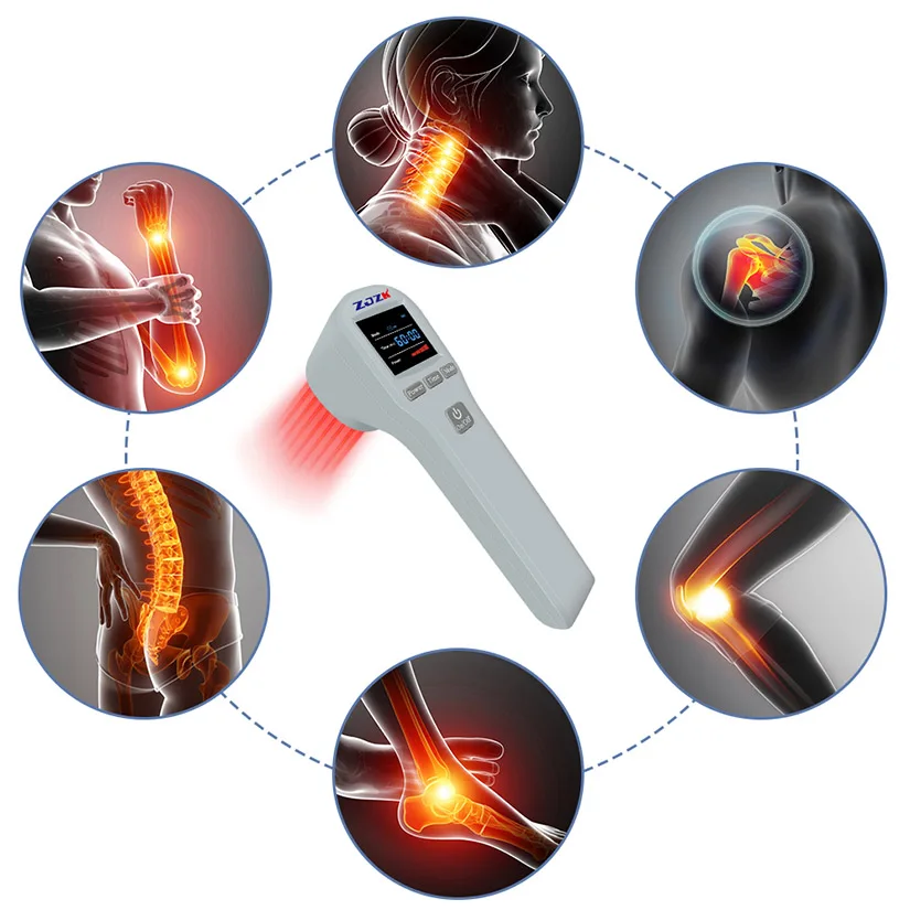 

650nm 808nm Cold Laser Pain Therapy Near Me Red Infrared Low Frequency Massager For Arthritis Knee Joint Cervical Pain Relief