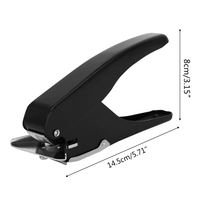 Metal 5mm Round Hole Business Credit Card Photo Paper Rounder Puncher Plier Cutter Tool