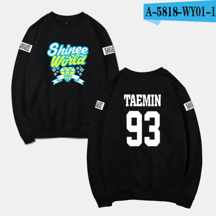 K POP KPOP SHINEE Oversized Hoodie Women Men Long Sleeve Crewneck  Sweatshirt Taemin Jonghyun Key Minho Onew K-POP Clothes