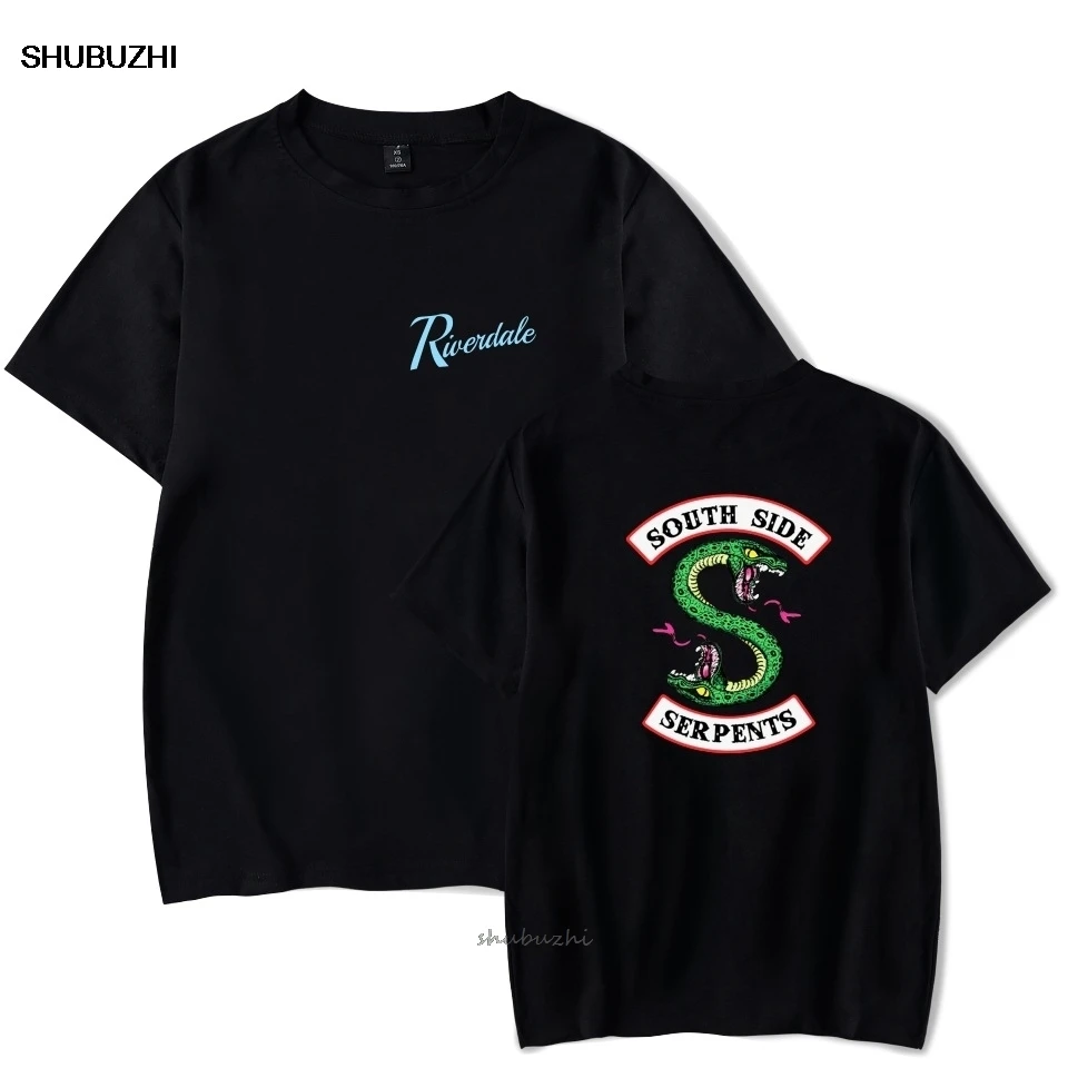 

Men T Shirt Summer Style Tops Riverdale South Side Serpents T-Shirt For Man Jughead Jones Archie Andrews Tee Tops (Two Side)