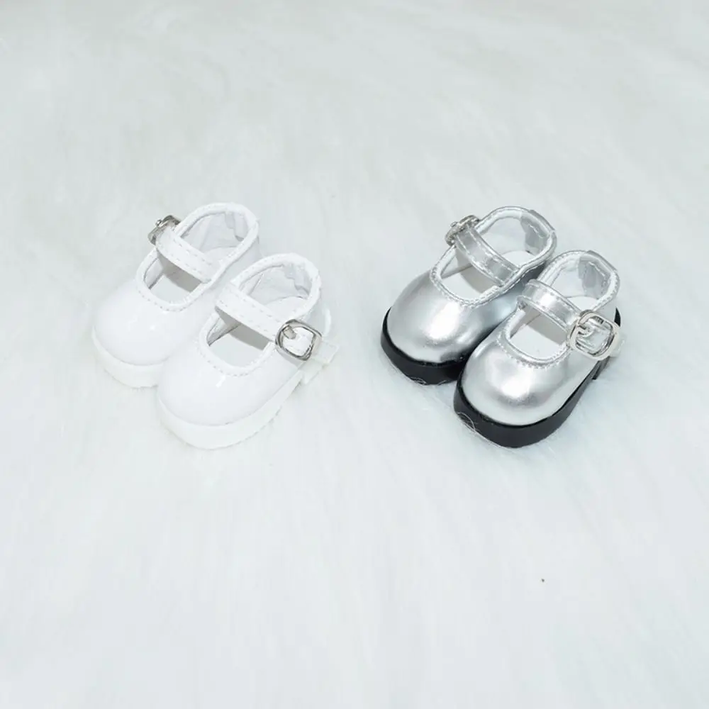 1 par de zapatos de cuero para muñeca, zapatos de lona con punta redonda, zapatos altos de cuero PU a escala 1/6, 5cm, zapatos informales para muñeca Bjd 1/6, regalos para niños