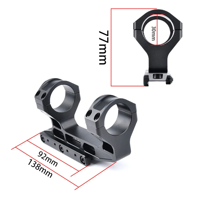 Pistola giocattolo tattica Airsoft Red Dot Sight Scope Mount 30mm LPVO Montaggio rapido con base su guida Picatiny da 20mm Accessorio per fucile AR15
