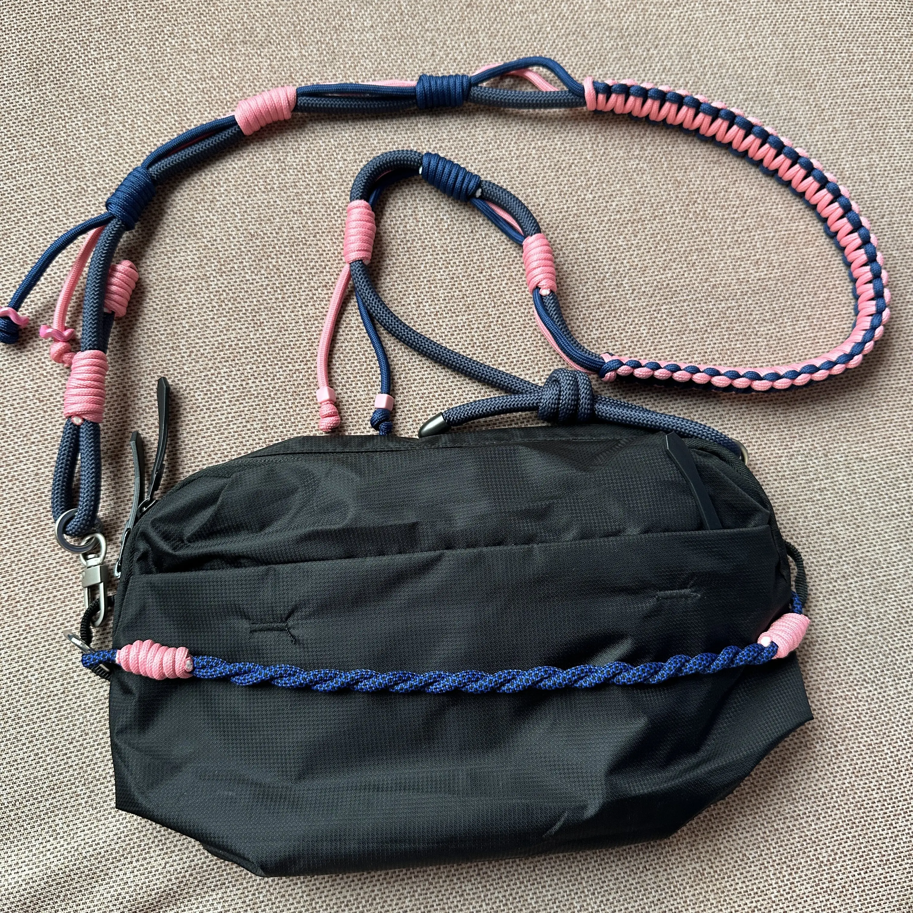 Hand-Woven Crossbody Shoulder Nylon Canvas Bag Simple Versatile Personality Casual Replacement Strap Decorative Rope