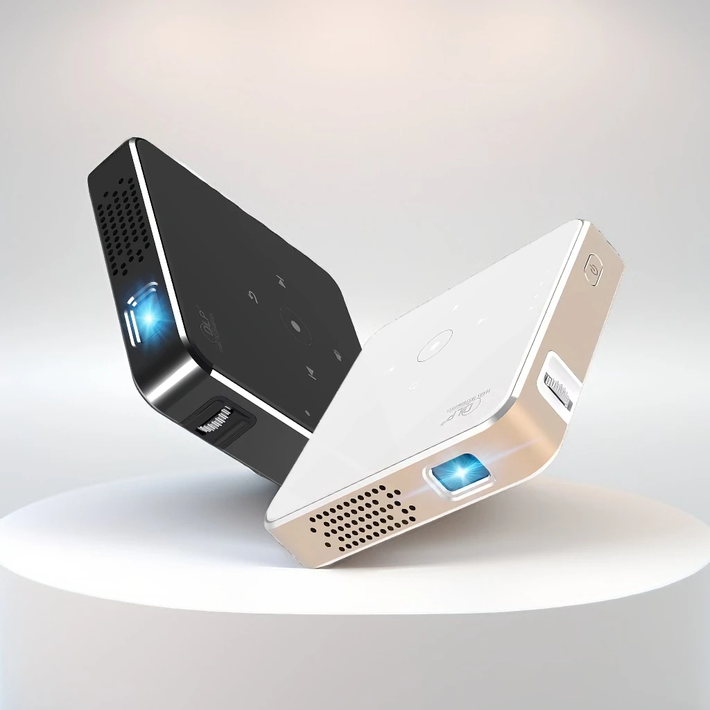 

2025 Portable Smart Mini Projector With Android 13 Support WiFi For Bluetooth LED Rechargeable Battery For Home Outdoor Cinema