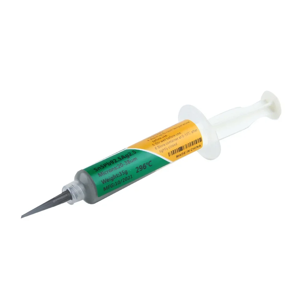 Paste pasta solder timah, pasta solder syringe 35g 296 temperatur tinggi UNTUK SMT BGA TIDAK ADA pembersih