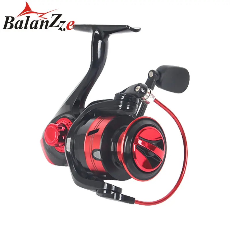 Balanzze Saltwater Spinning Fishing Reels 5.2:1 Egi Reel Shallow Spool Metal Line Cup 5+1BB Long Cast Lure Fishing Wheel