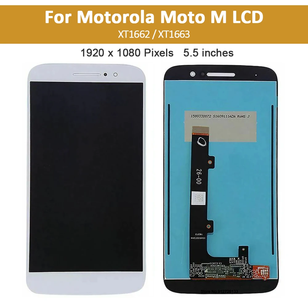 5.5" Original LCD For Motorola Moto M LCD XT1662 XT1663 Display Touch Screen Digitizer Assembly For Moto M LCD Replacement Parts