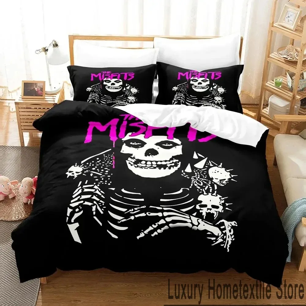 3D Print The Misfits Glenn Danzig Bedding Set Double Twin King Duvet Cover Comforter Pillowcase Boys Girls Adults Bedroom