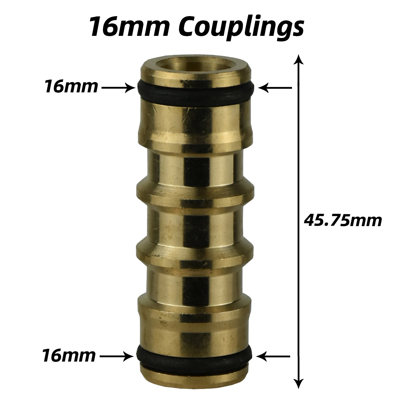 3pcs Brass 16mm Quick Connector Adapter Nipple Garden Irrigation Hose Fittings for Water Pipe Repair Extension Coupling Joints