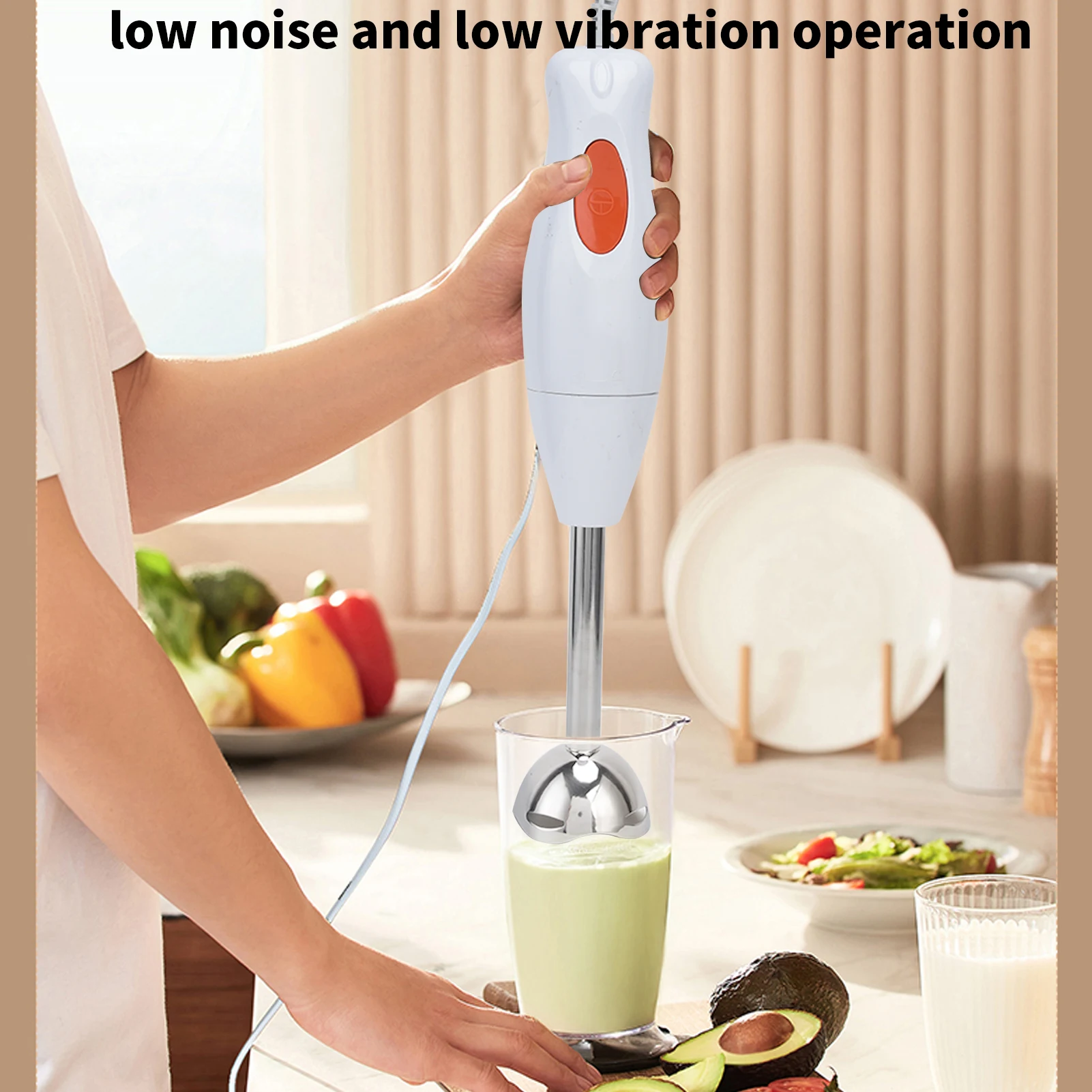 

500ml Electric Hand Blender Handheld Multifunctional Food Supplement Mixer Machine EU Plug 220V