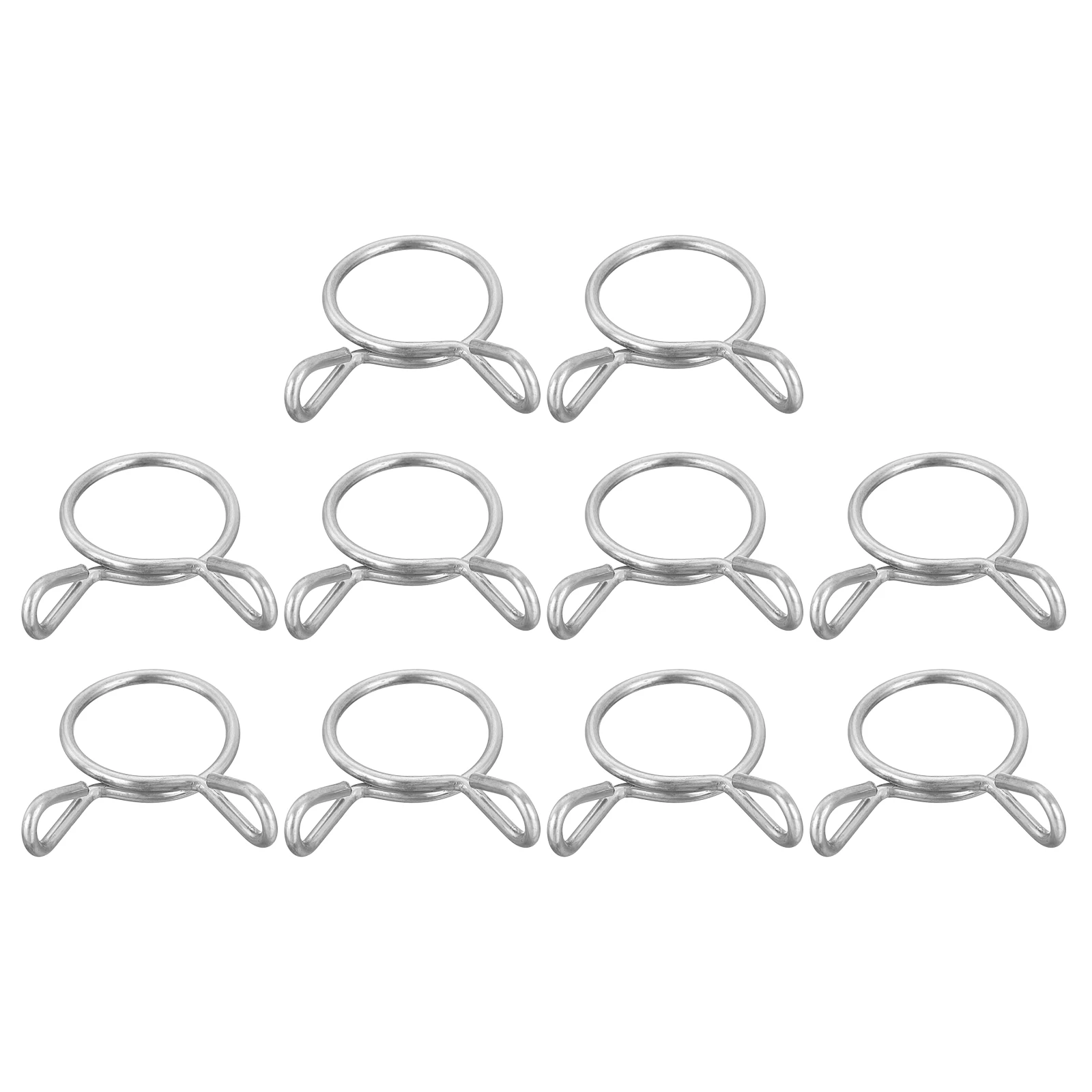 10Pc Fuel Line Hose Tubing Spring Clips Water Pipe Spring Clip Clamps Stainless Steel Pipe Clamp Size 15.5/16/16.5/17/18/19/24mm