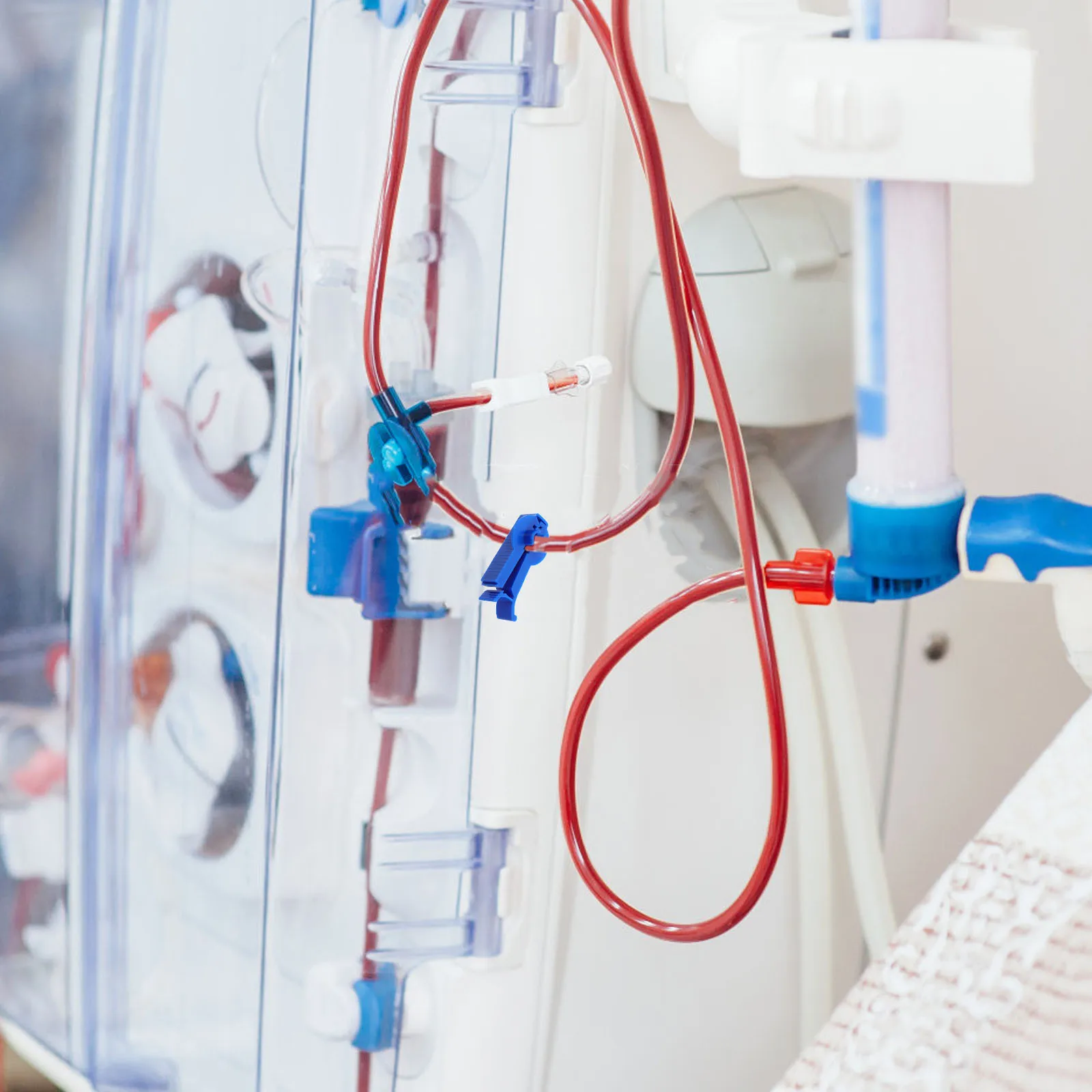 6Pcs Peritoneal Pipeline Clips Strong Grip Non-Leak Design for Peritoneal Dialysis Tubing Portable Lightweight Medical Supply