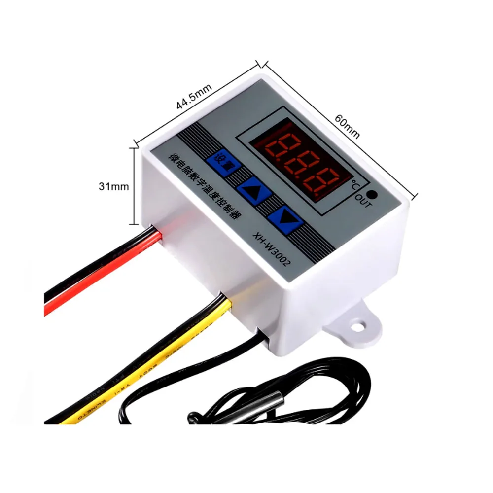 XH-W3002 مفتاح التحكم الرقمي في درجة الحرارة بالكمبيوتر الصغير شاشة ديجيتال بدقة 0.1