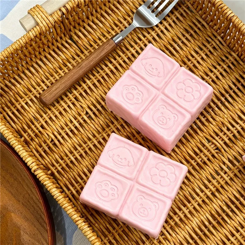 Cartoon Ppuppy Strawberry Butter Milk Cube Bread Cake Squishy Stress Soft Slow Rising Sensory Toy Fidged Hand Relief Gift ADHD