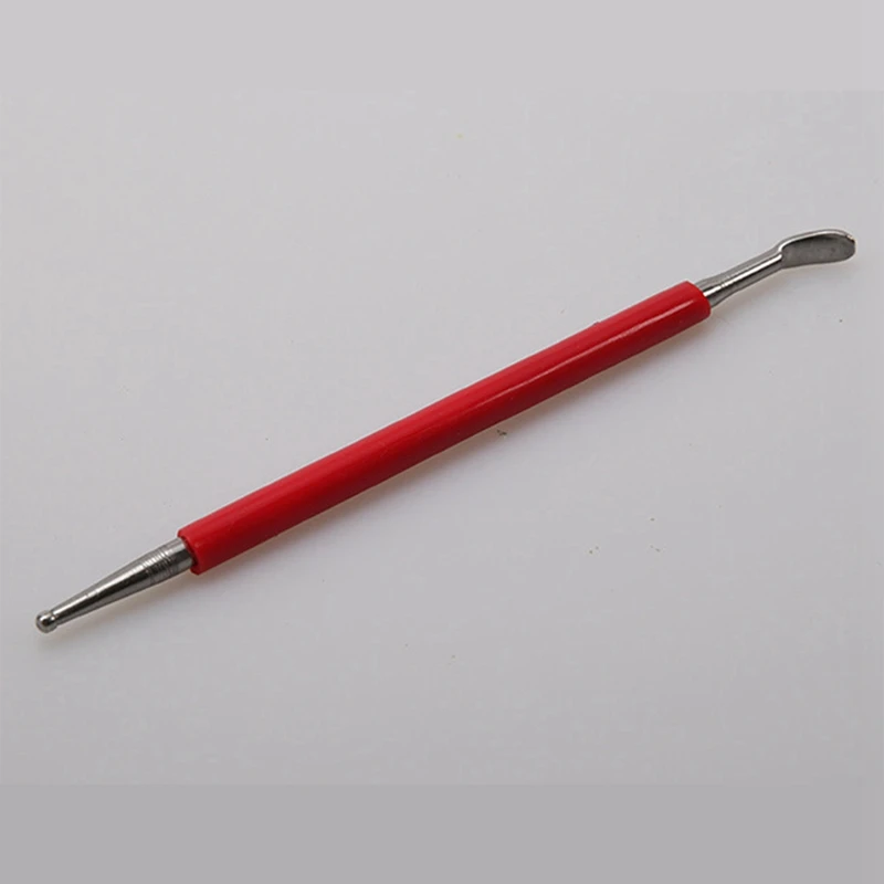 3Pcs DIY Handmade Leather Carving Tools DIY Hand-Made Leather Sculpture Red&Silver
