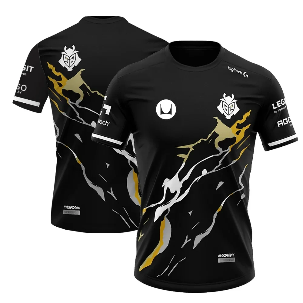 New League of Legends G2 Esports 2024 Uniform MSI Jersey T Shirt Game LOL CSGO Men 3D Tops Boys Kids Gift Short Sleeve Tee Tops