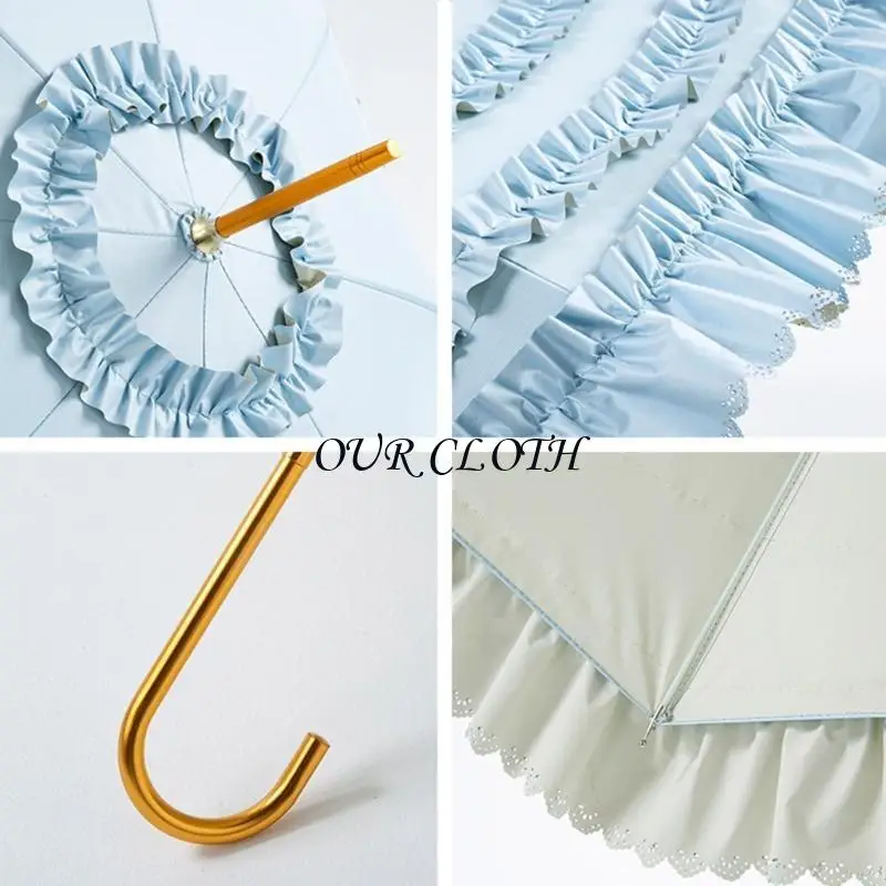 เจ้าหญิงลูกไม้ร่ม Full Light Blocking Sun Parasol สำหรับคอสเพลย์เครื่องแต่งกายอุปกรณ์เสริมการถ่ายภาพ Props Y1AC