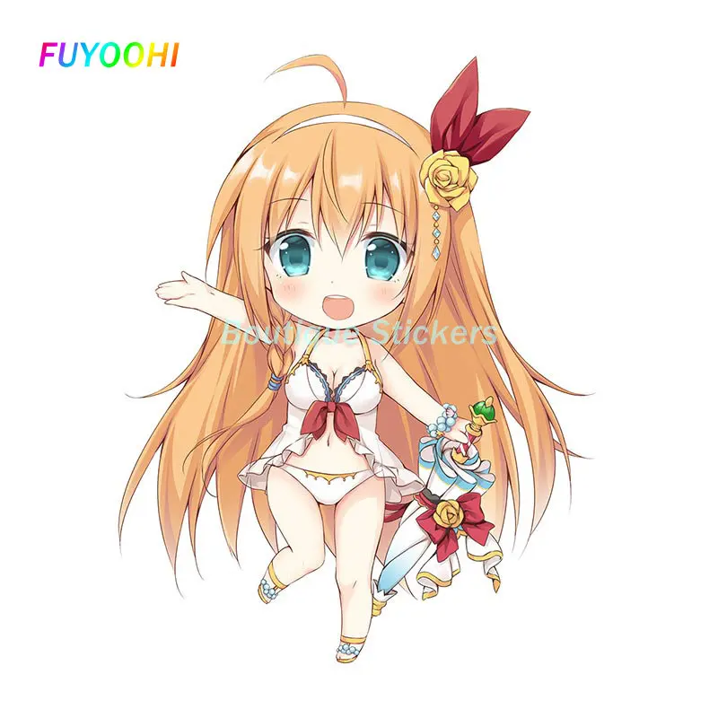 

FUYOOHI Play Stickers Princess Connect Pecorine Car Stickers Sunscreen Simple Decal Motorcycle Helmet Trunk Vinyl Car Wrap