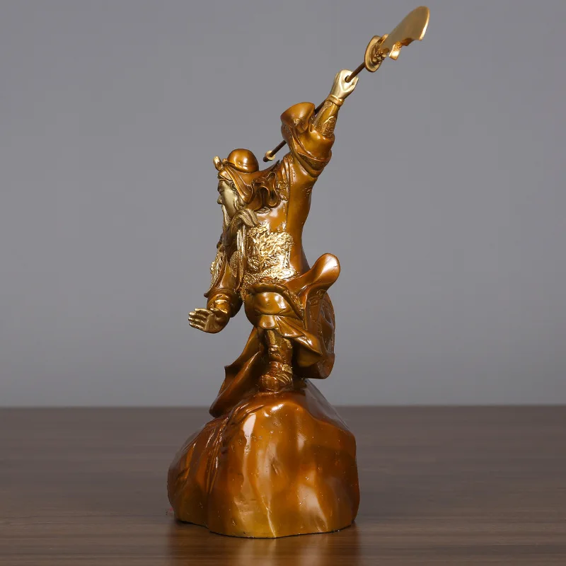 Bronze Guan Gong ornaments, crafts, Martial God of Wealth Buddha statues, home Guan Yu copper ornaments and gifts