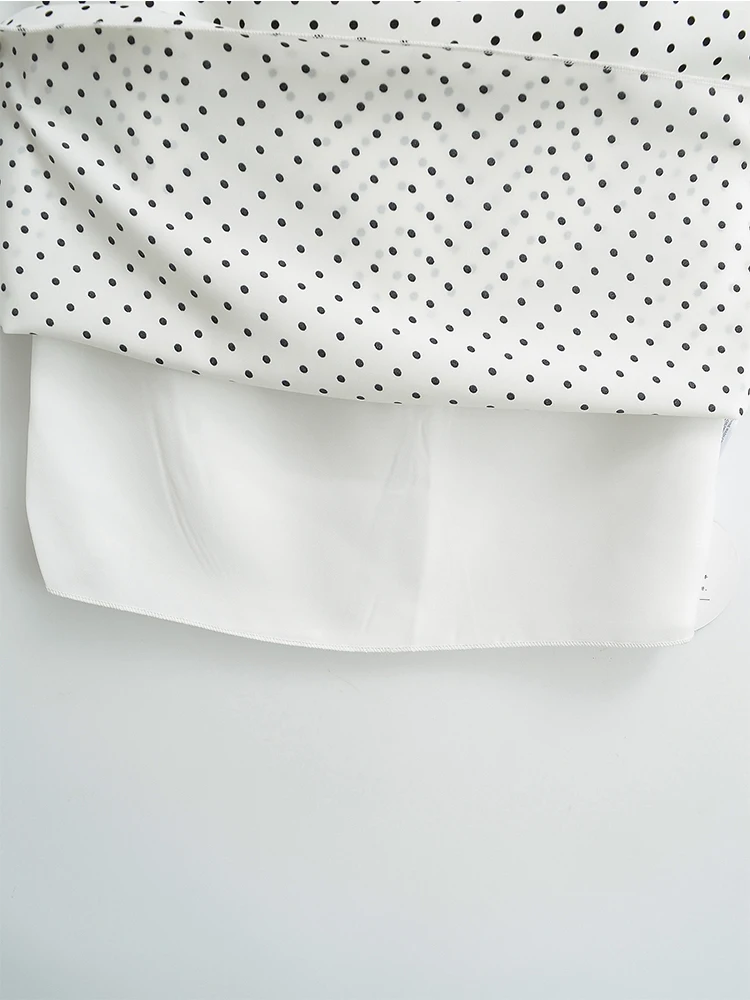 تنورة أمريكية كلاسيكية منقطة عالية الخصر على شكل حرف A تنورة نسائية بتصميم Sense Ba Slit تنورة تنحيف للتنقل Sle Summer Coll...