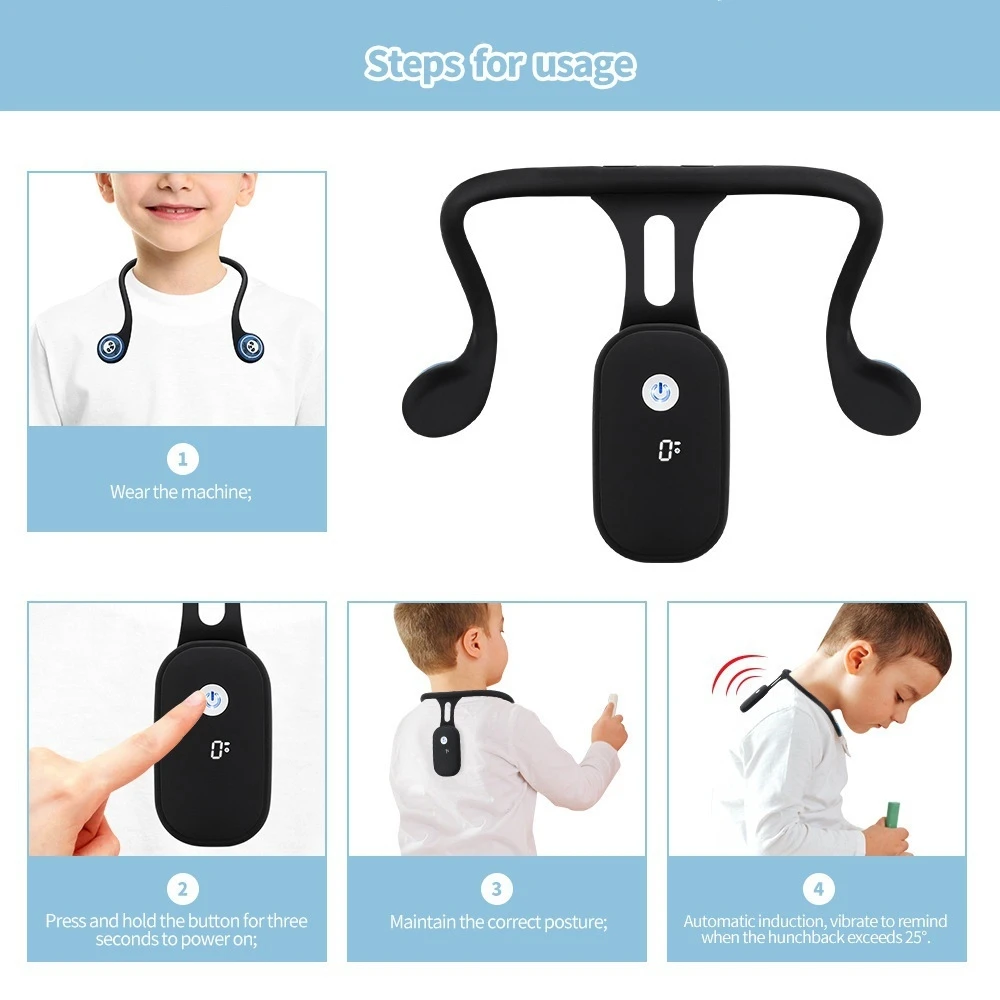 Smart Posture Corrector Device Posture Training Realtime Scientific Back Posture Correct Neck Hump Corrector Adult Kid Health