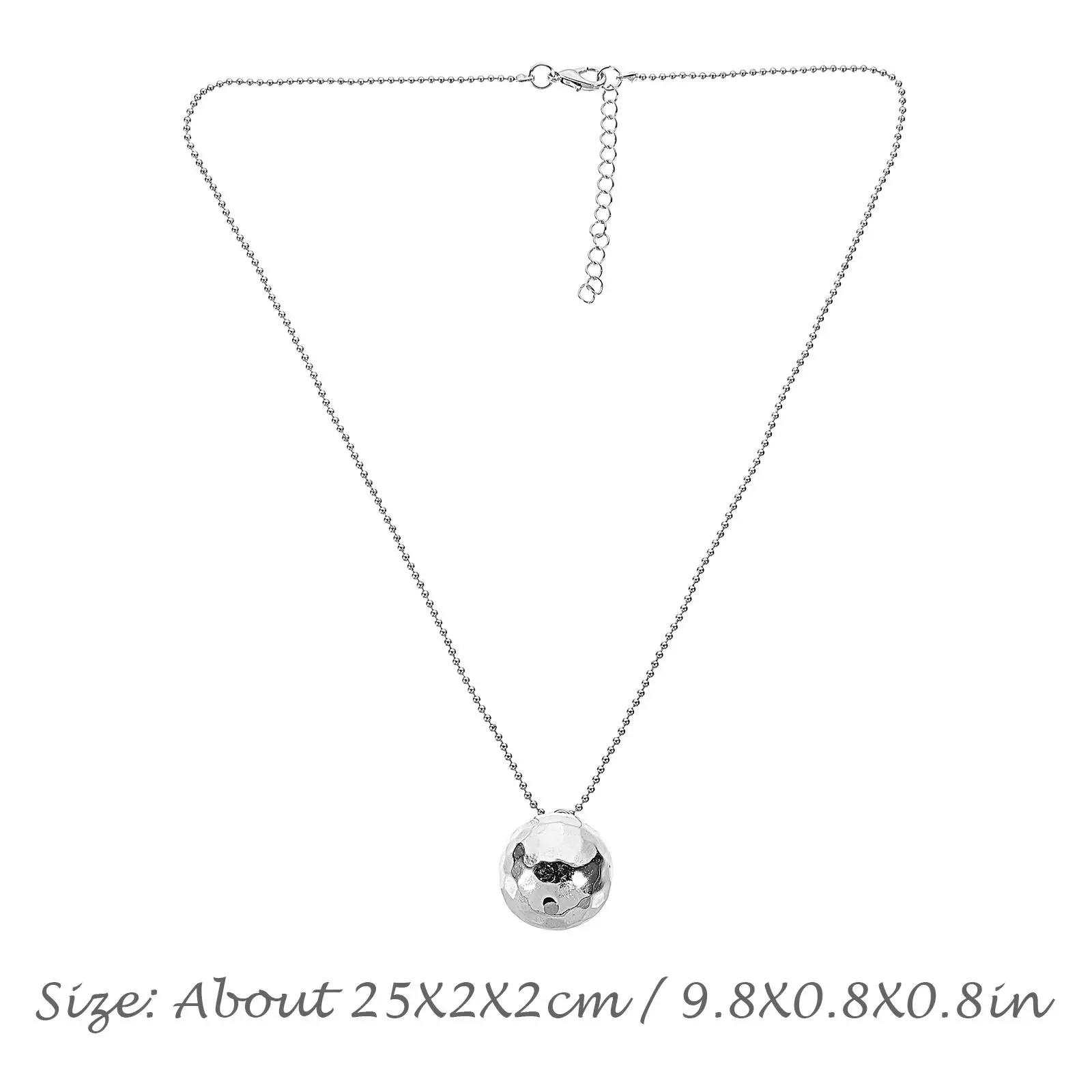 6Pcs Alloy Lantern Ball Necklace Fashion Party Jewelry Chic Creative Neck Chain Women Stylish Disco Ball Pendant
