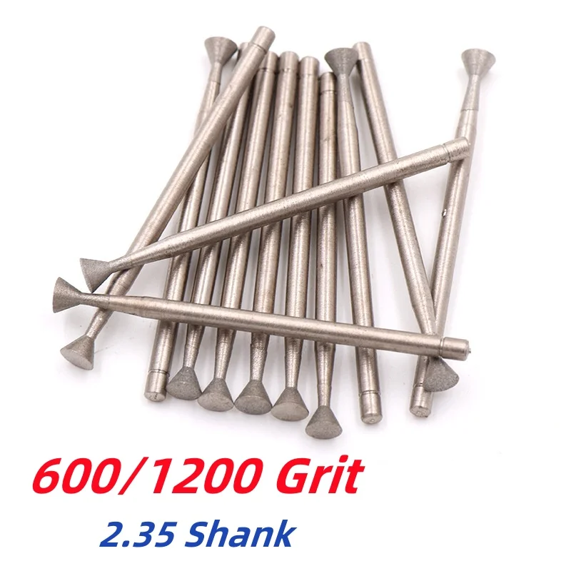 600/1200 Grit Grinding Head Grind Burrs Drill Bits For Stone Jade DIY Rotary Tool Accessories C3 Needle
