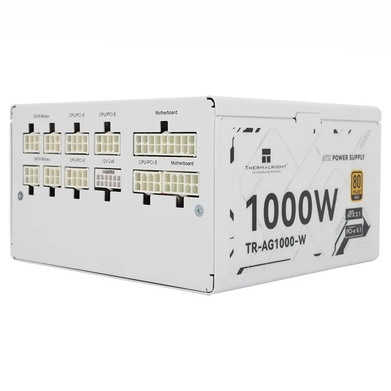 

TR-AG1000-W Белый, Компьютерный блок питания Gold ATX3.1 Полный модуль PCIE5.1 Номинал 1000