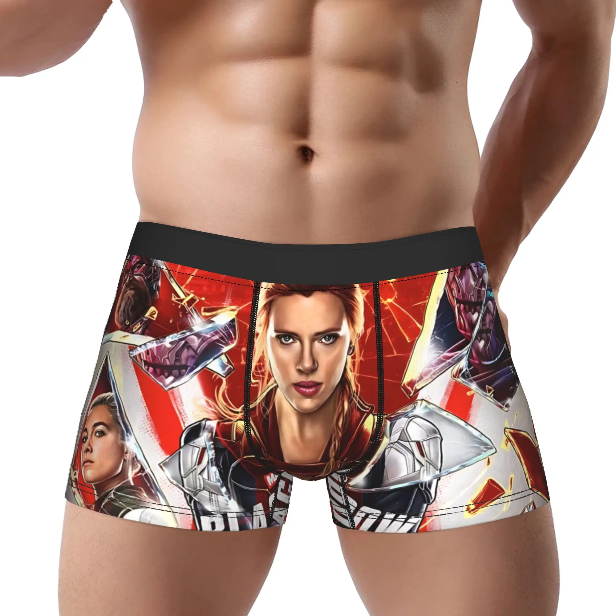 

Трусы-боксеры Black Widow для взрослых 18+, дышащие трусики, мужское нижнее белье, сексуальные шорты, боксеры-брифы