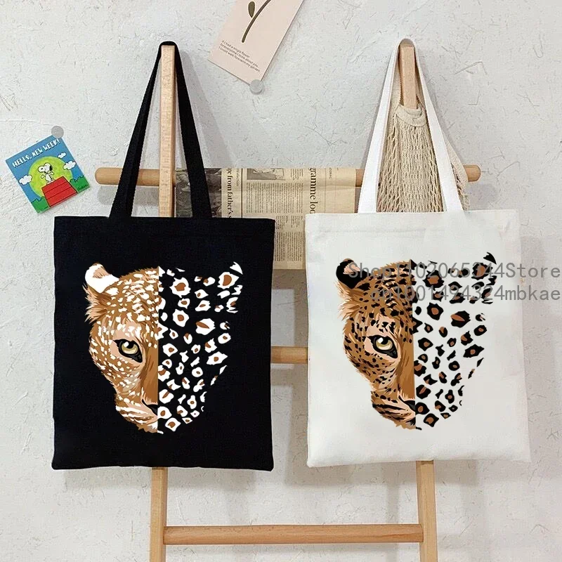 Torby na ramię z nadrukiem tygrysa dla kobiet i mężczyzn Torebki na zakupy Harajuku Wild Tiger Torby na ramię dla nastolatków wielokrotnego użytku