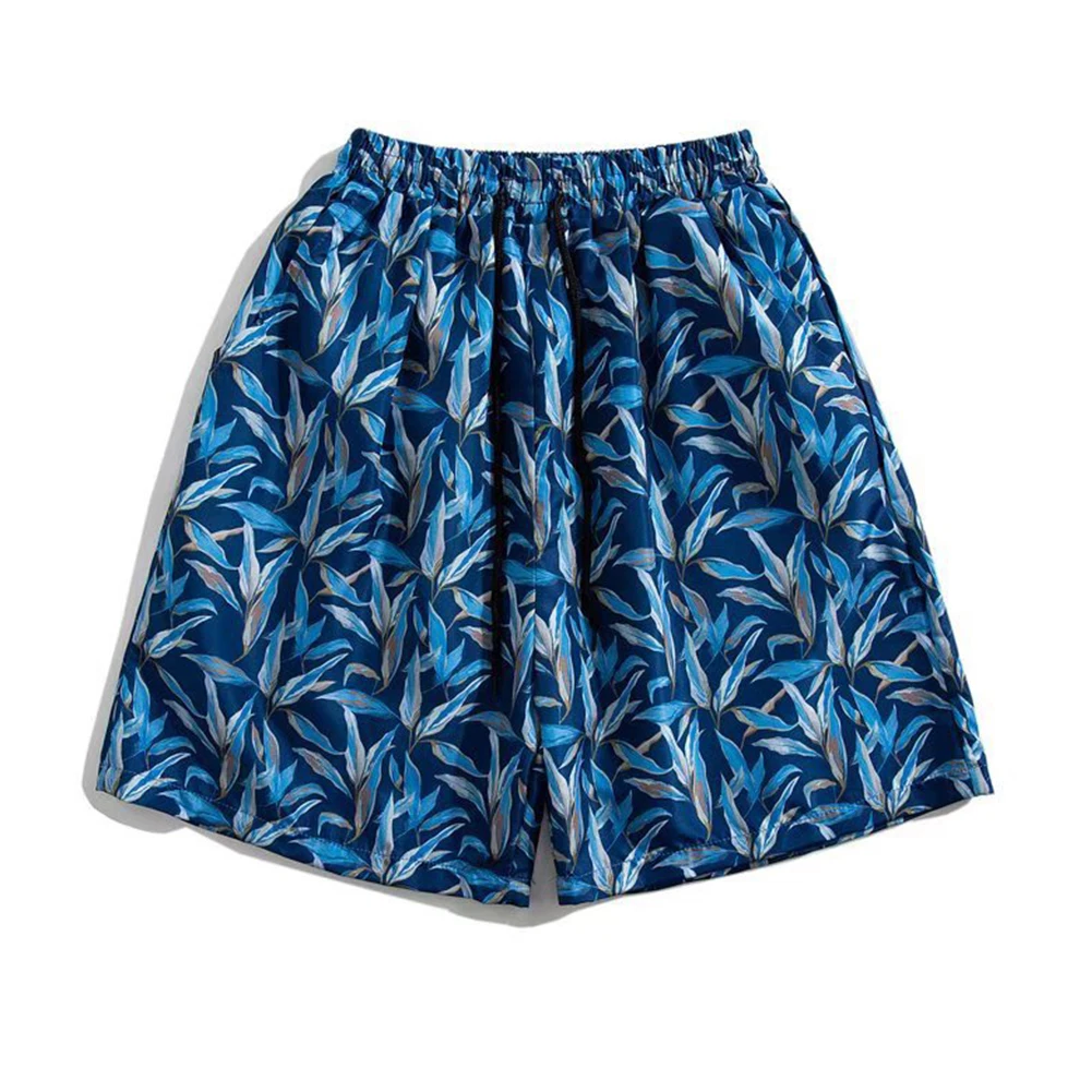 For Beach For Swimming Printed Swim Trunks Beach Shorts Summer Holidays Drawstring Swimming Trunks Drawstring Waist